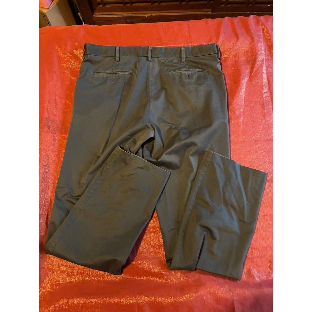 Dockers Pants Mens Straight Dark Gray Chino Flat Front Slacks Casual Office - Picture 4 of 4